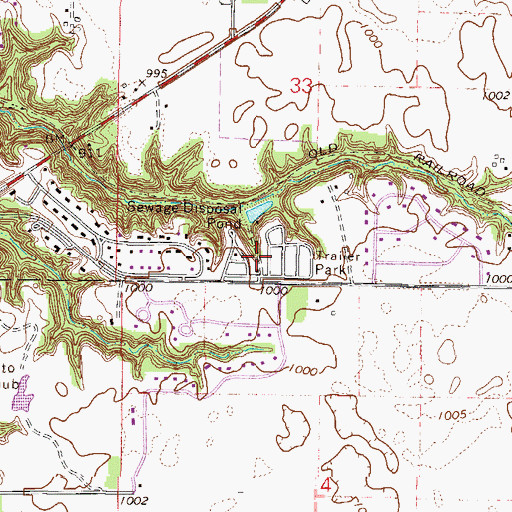 Topographic Map of Knollwood Park, MN