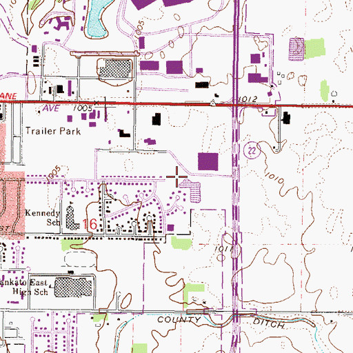 Topographic Map of Kenwood Heights Park, MN