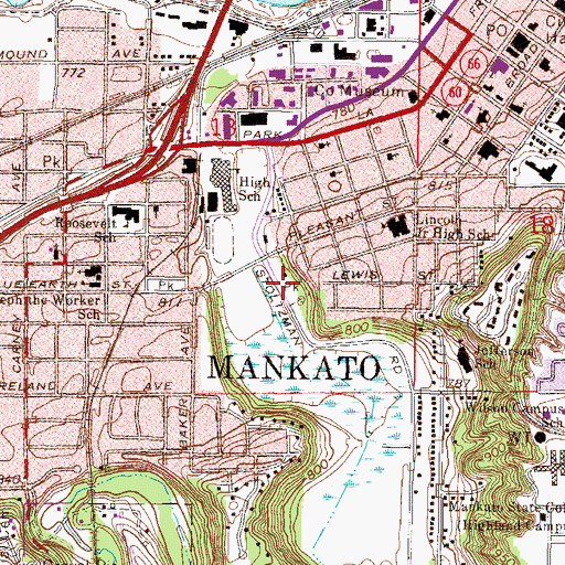 Topographic Map of Stoltzman Park, MN