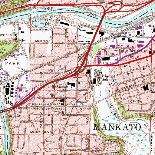 Topographic Map of West Sibley Park, MN