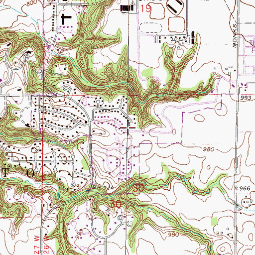 Topographic Map of Viking Park, MN