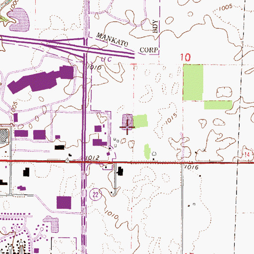 Topographic Map of Fern Lake, MN