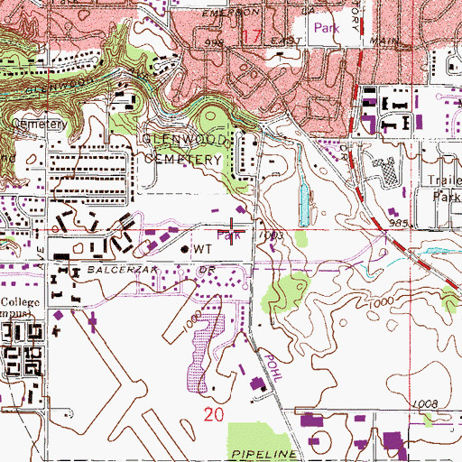 Topographic Map of Jaycees Park, MN