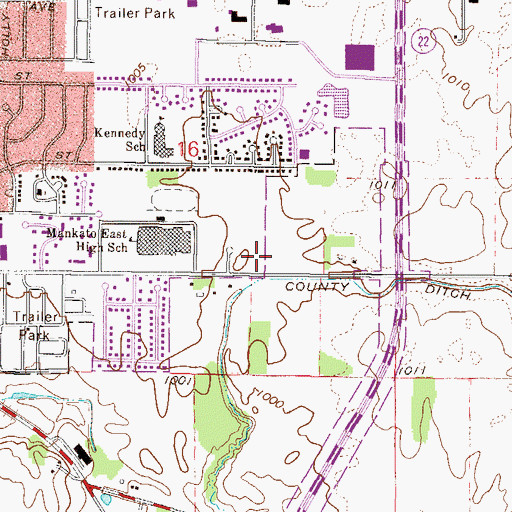 Topographic Map of Thomas Park, MN