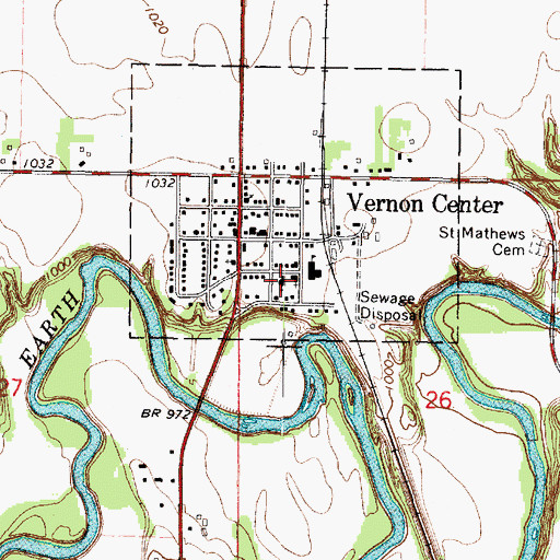 Topographic Map of Saint Matthew's Catholic Church, MN