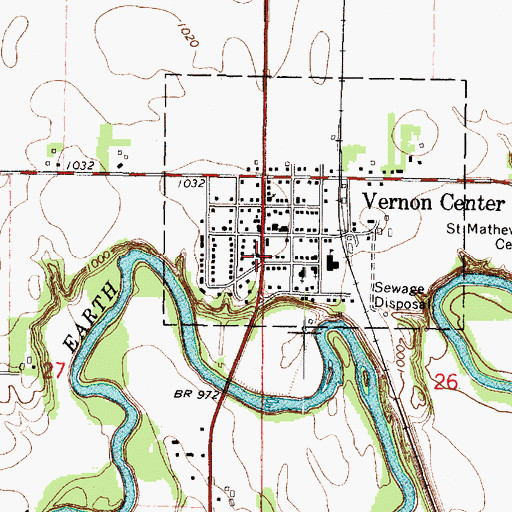 Topographic Map of Grace United Methodist Church, MN