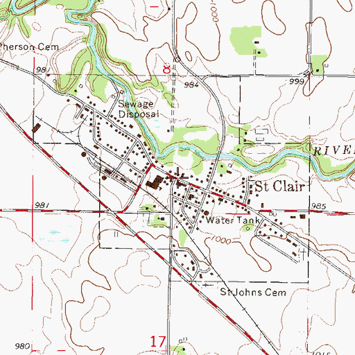 Topographic Map of Hoppe Mobile Home Park, MN