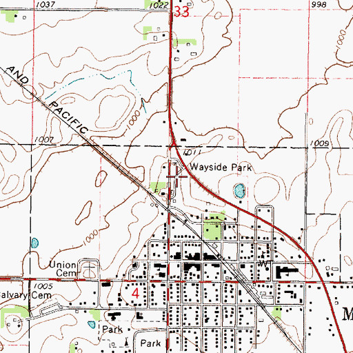 Topographic Map of Boening Mobile Home Park, MN
