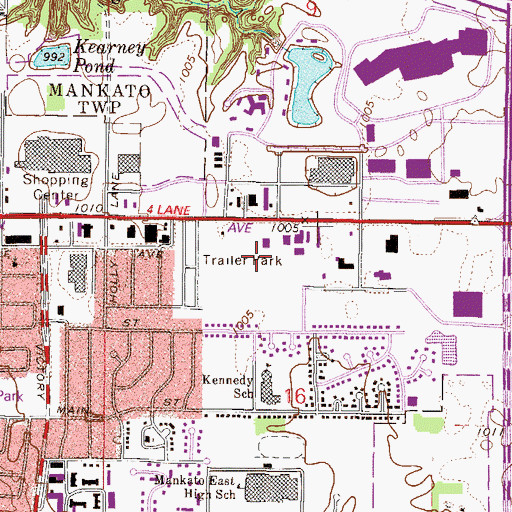Topographic Map of Belle Haven, MN