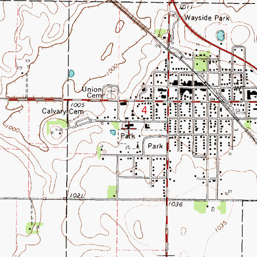 Topographic Map of Mapleton Community Home, MN