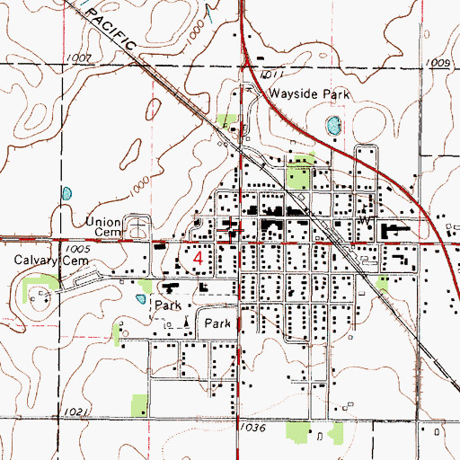 Topographic Map of Saint Theresa Catholic Church, MN