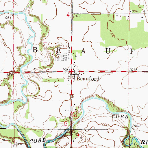 Topographic Map of Bearford United Methodist Church, MN