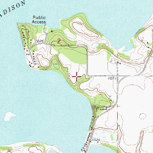 Topographic Map of Bray Park Campground, MN