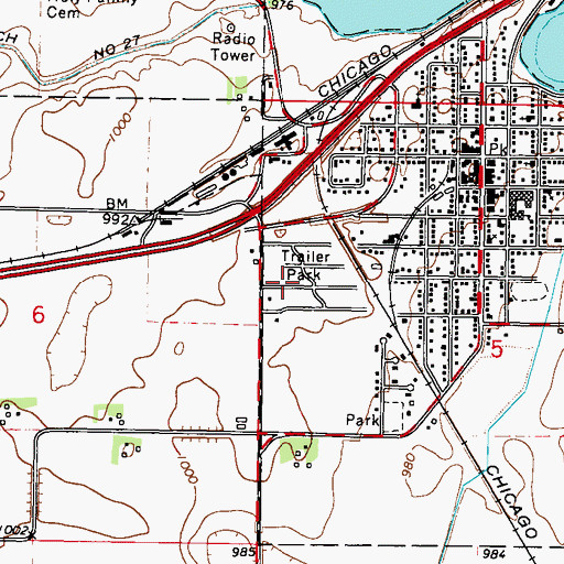 Topographic Map of Rambush Estates II, MN