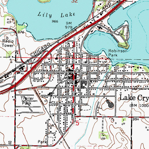 Topographic Map of Parkview Medical Clinic, MN