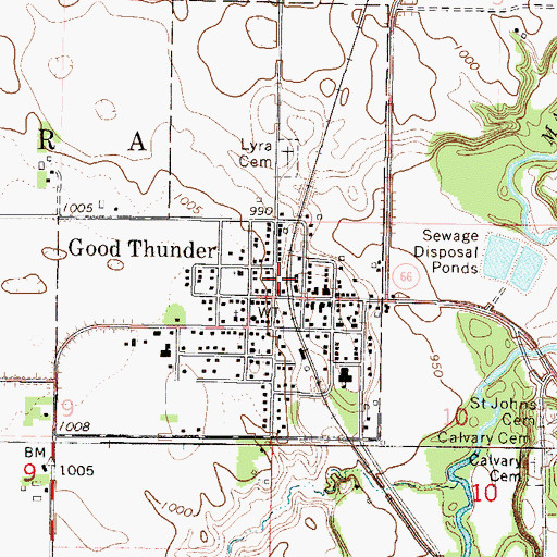 Topographic Map of Good Thunder (historical), MN