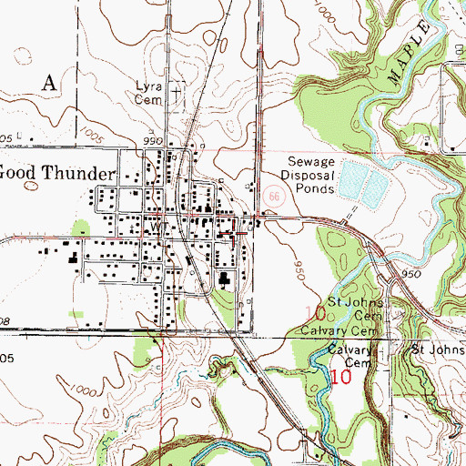Topographic Map of Saint John Lutheran School, MN