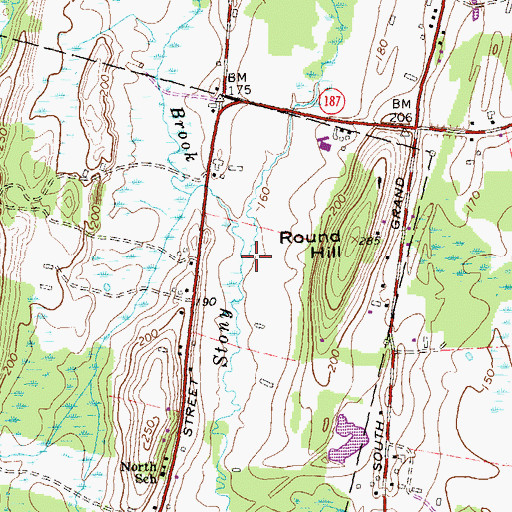 Topographic Map of Austin Brook, CT