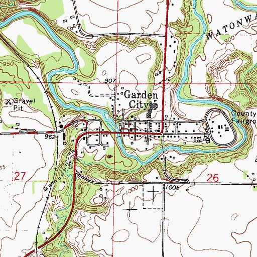 Topographic Map of First Baptist Church, MN