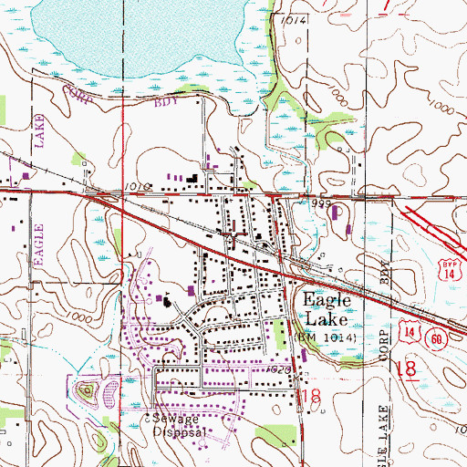 Topographic Map of Eagle Lake, MN