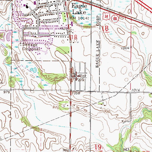Topographic Map of Eagle Lake Regency, MN
