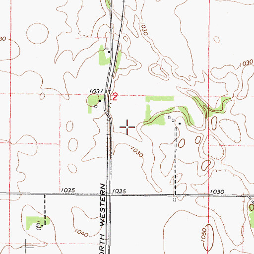 Topographic Map of United Methodist Church, MN