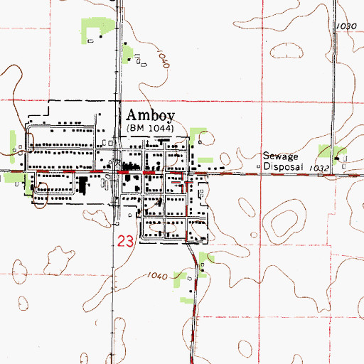 Topographic Map of Jackson Lake Lutheran Church, MN
