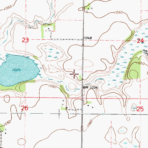 Topographic Map of Catholic Cemetery, MN