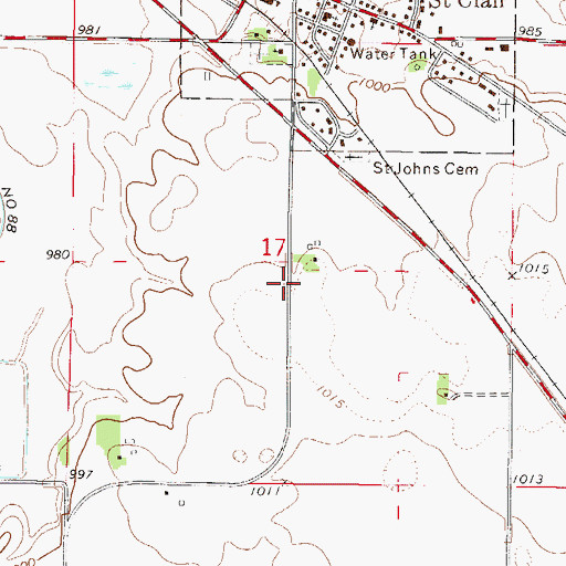 Topographic Map of Winnebago Agency 1846-1855 Historical Marker, MN