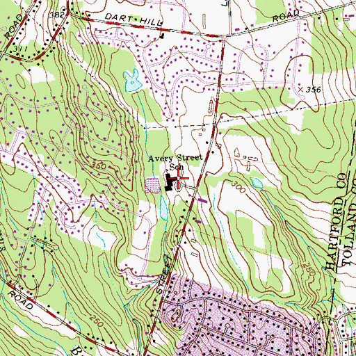 Topographic Map of Philip R Smith Elementary School, CT