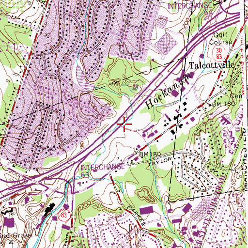 Topographic Map of Averys Brook, CT