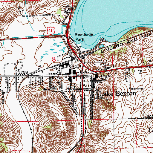 Topographic Map of Lake Benton Health Clinic, MN