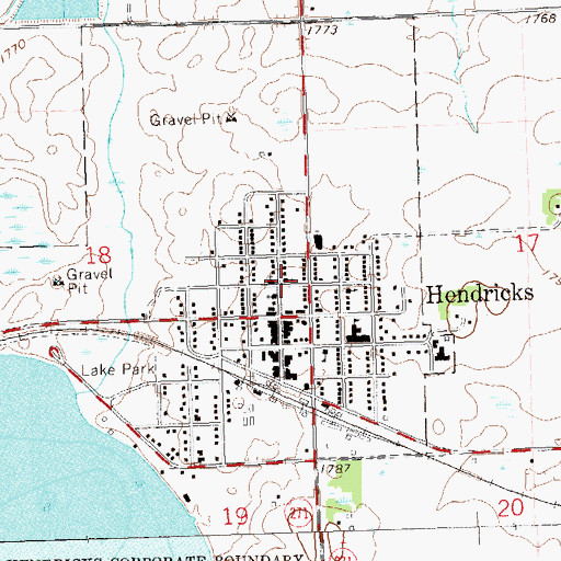 Topographic Map of Trinity Lutheran Church, MN