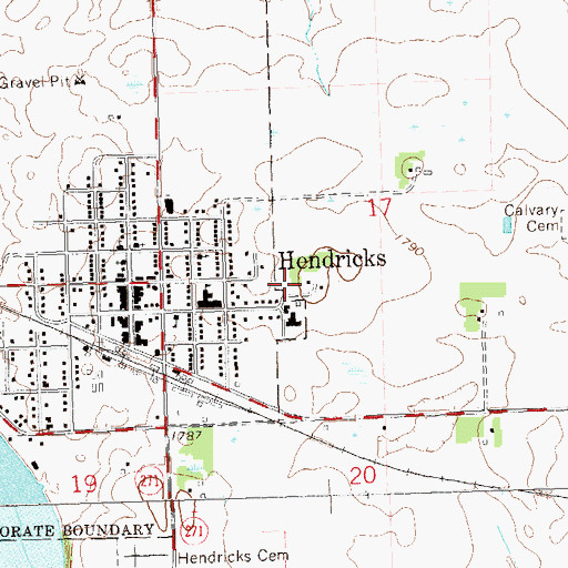 Topographic Map of Faith Lutheran Brethren Church, MN