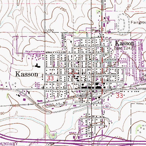 Topographic Map of Our Saviour Evangelical Lutheran Church, MN