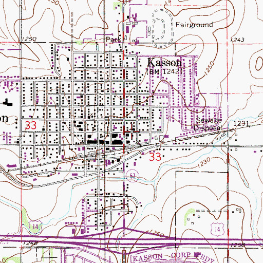 Topographic Map of Saint Peter's Episcopal Church, MN