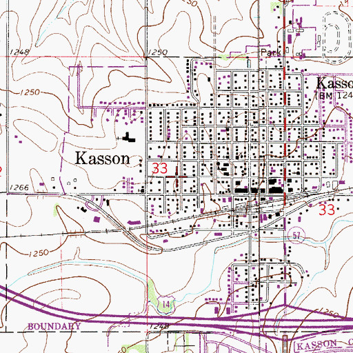 Topographic Map of First Presbyterian Church, MN