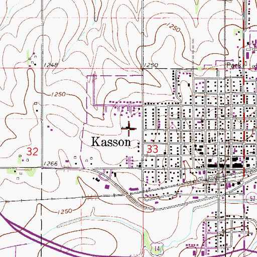 Topographic Map of Saint John's Lutheran Church, MN