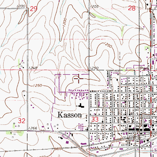 Topographic Map of Our Savior Evangelical Lutheran Church, MN