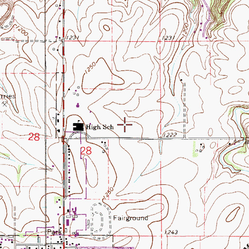 Topographic Map of Kasson-Mantorville Elementary School, MN