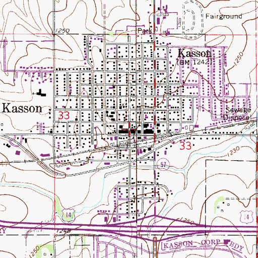 Topographic Map of South Fork Homes, MN