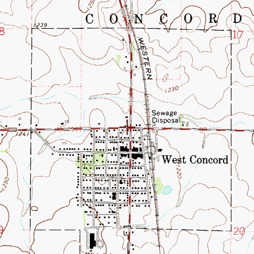 Topographic Map of West Gate Mobile Home Park, MN