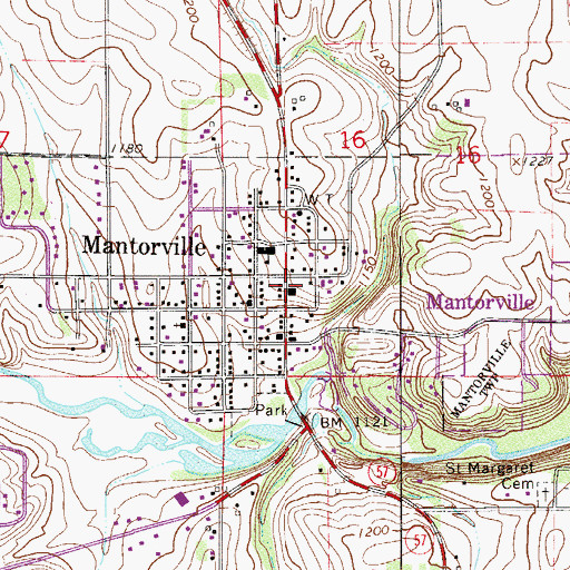 Topographic Map of Dodge County Courthouse, MN