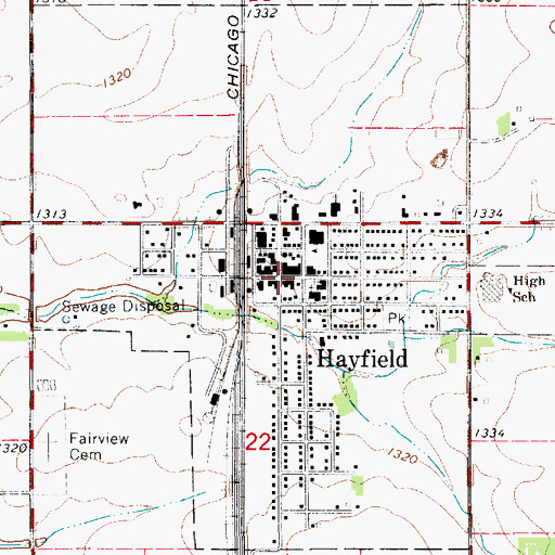 Topographic Map of Southside Mobile Home Park, MN