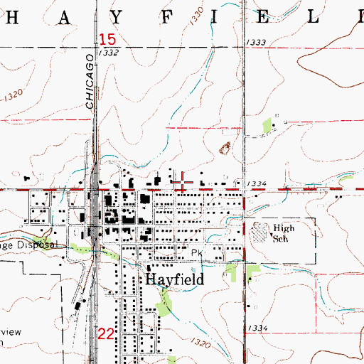 Topographic Map of Field Crest Care Center, MN