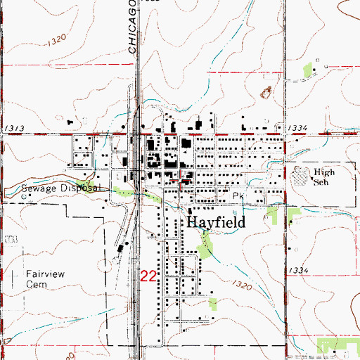 Topographic Map of Trinity Lutheran Church, MN