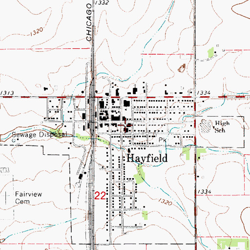 Topographic Map of Presbyterian Church, MN