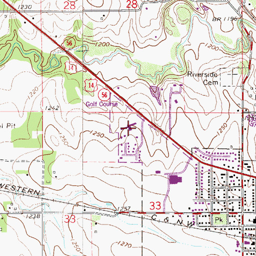 Topographic Map of Seventh Day Adventist Church, MN