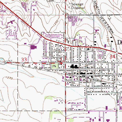 Topographic Map of Faith Lutheran Church, MN