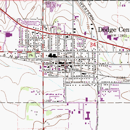 Topographic Map of Congregational Church, MN